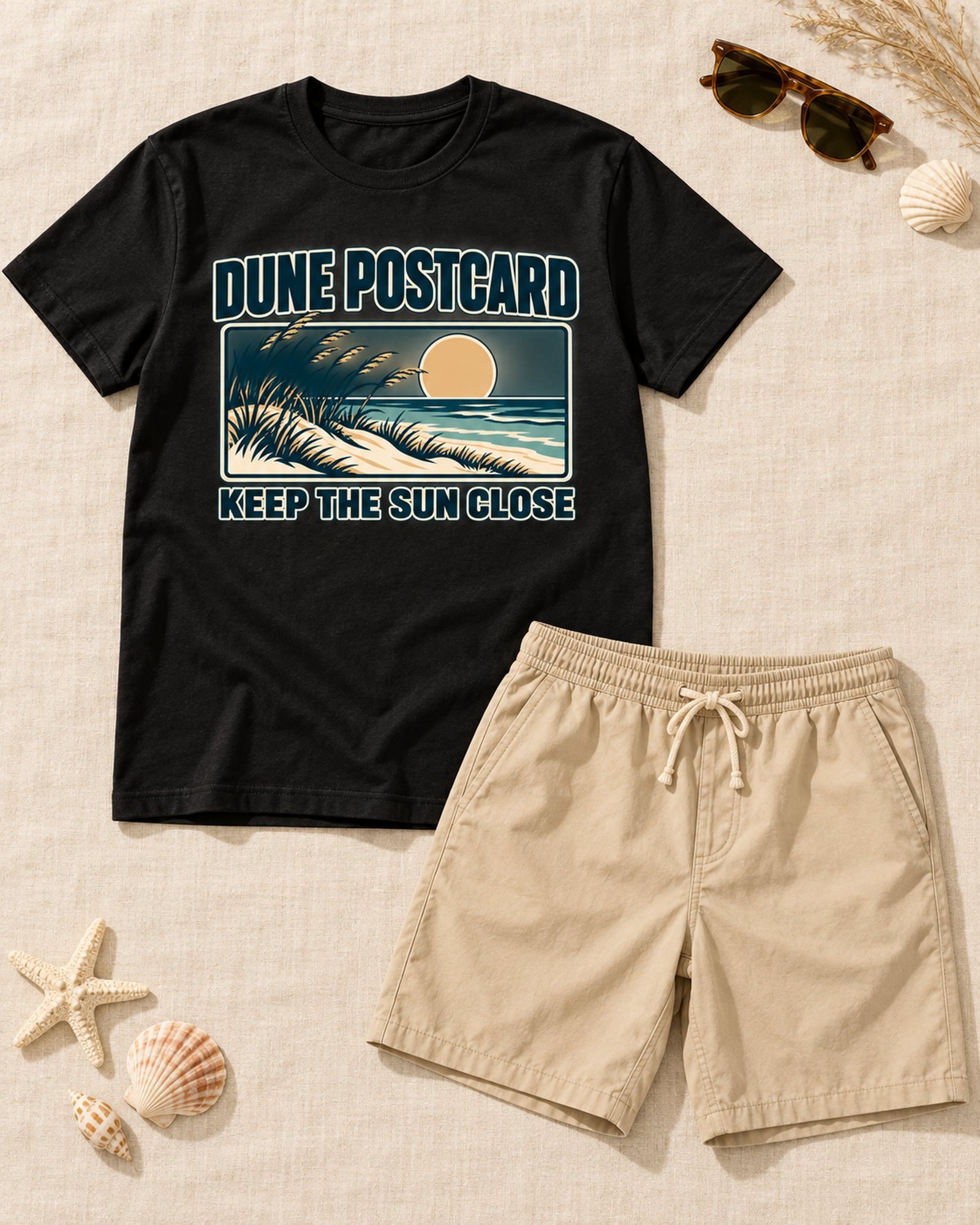 Dune Postcard Keep The Sun Close Unisex 2D T-Shirt & Shorts Set
