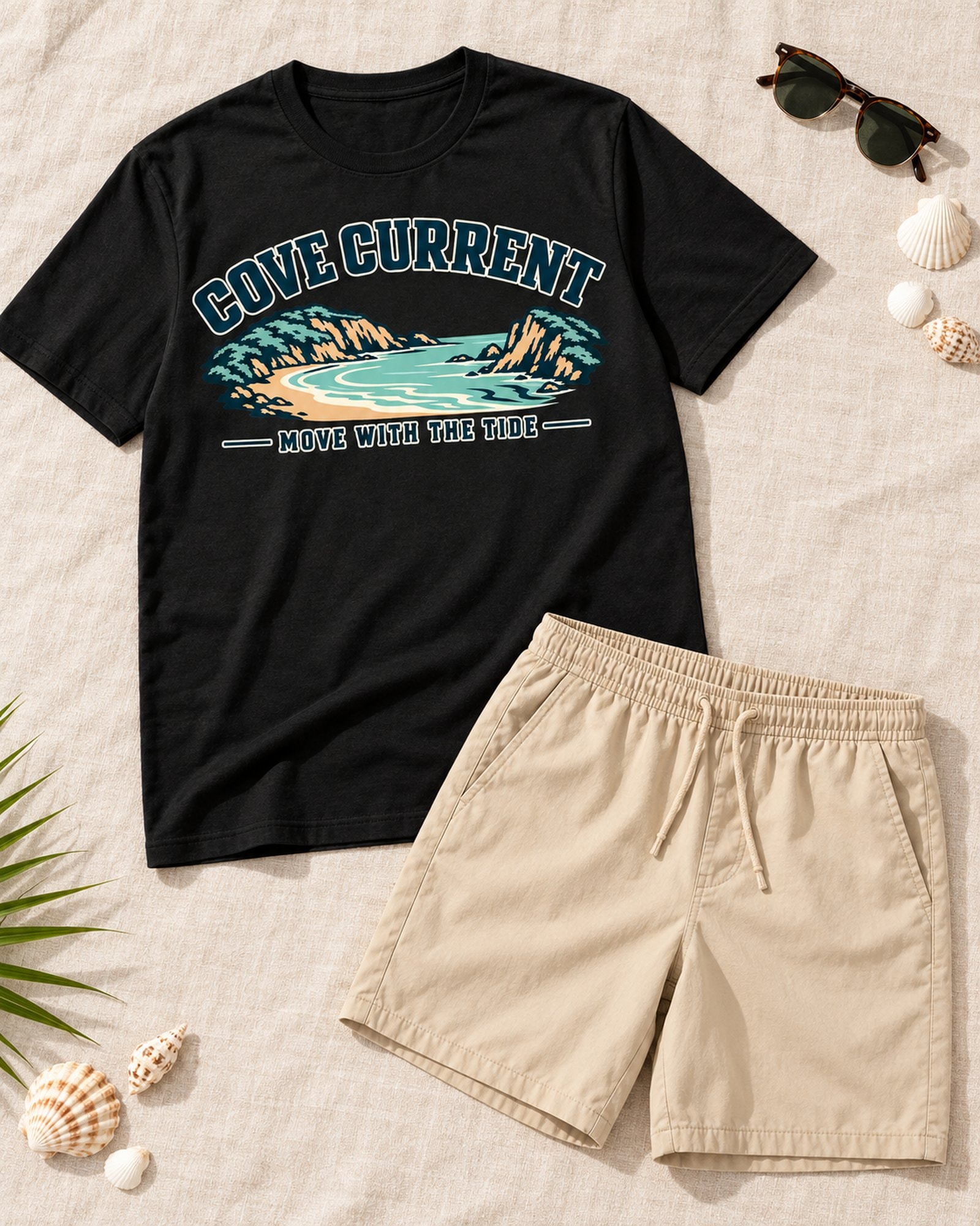 Cove Current Move With The Tide Unisex 2D T-Shirt & Shorts Set